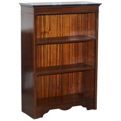 Nice Vintage Mahogany Dwarf Open Bookcase Adjustable Shelves