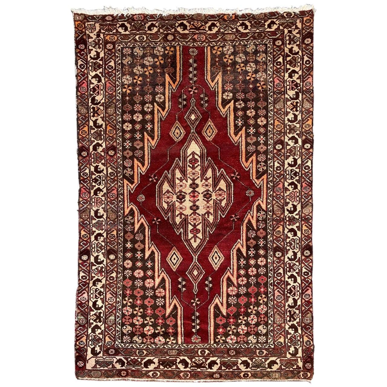 Nice Vintage Mazlaghan Rug For Sale at 1stDibs