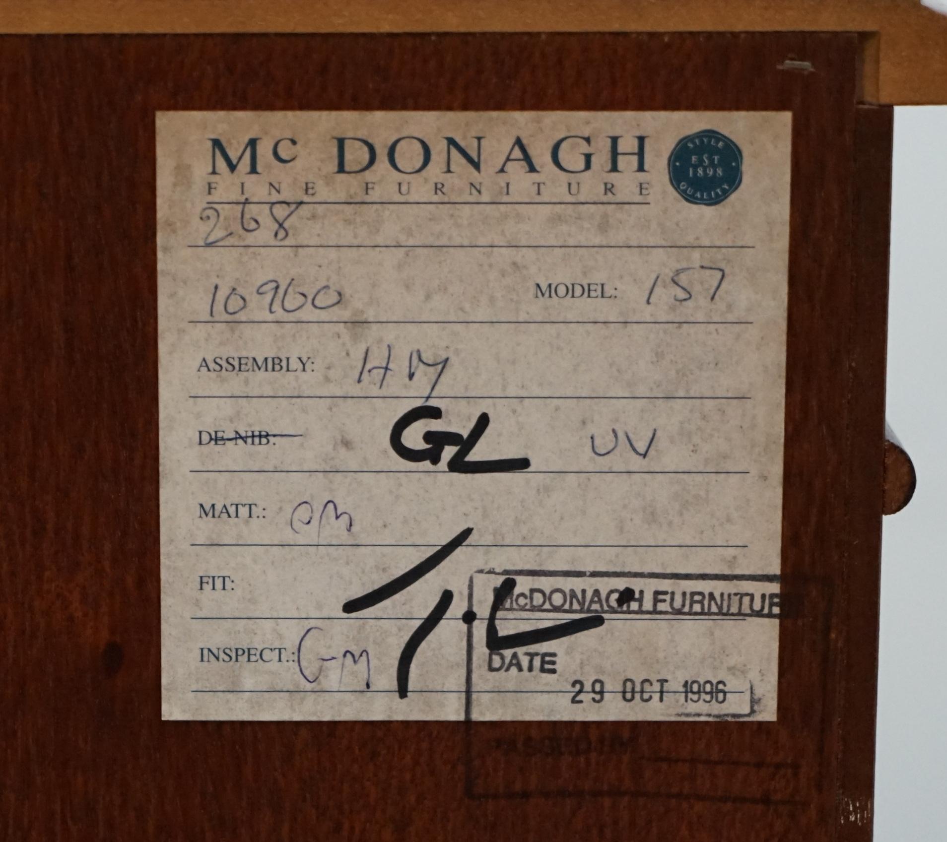 Nice Vintage McDonagh Fine Furniture Mahogany Dwarf Breakfront Library Bookcase 5