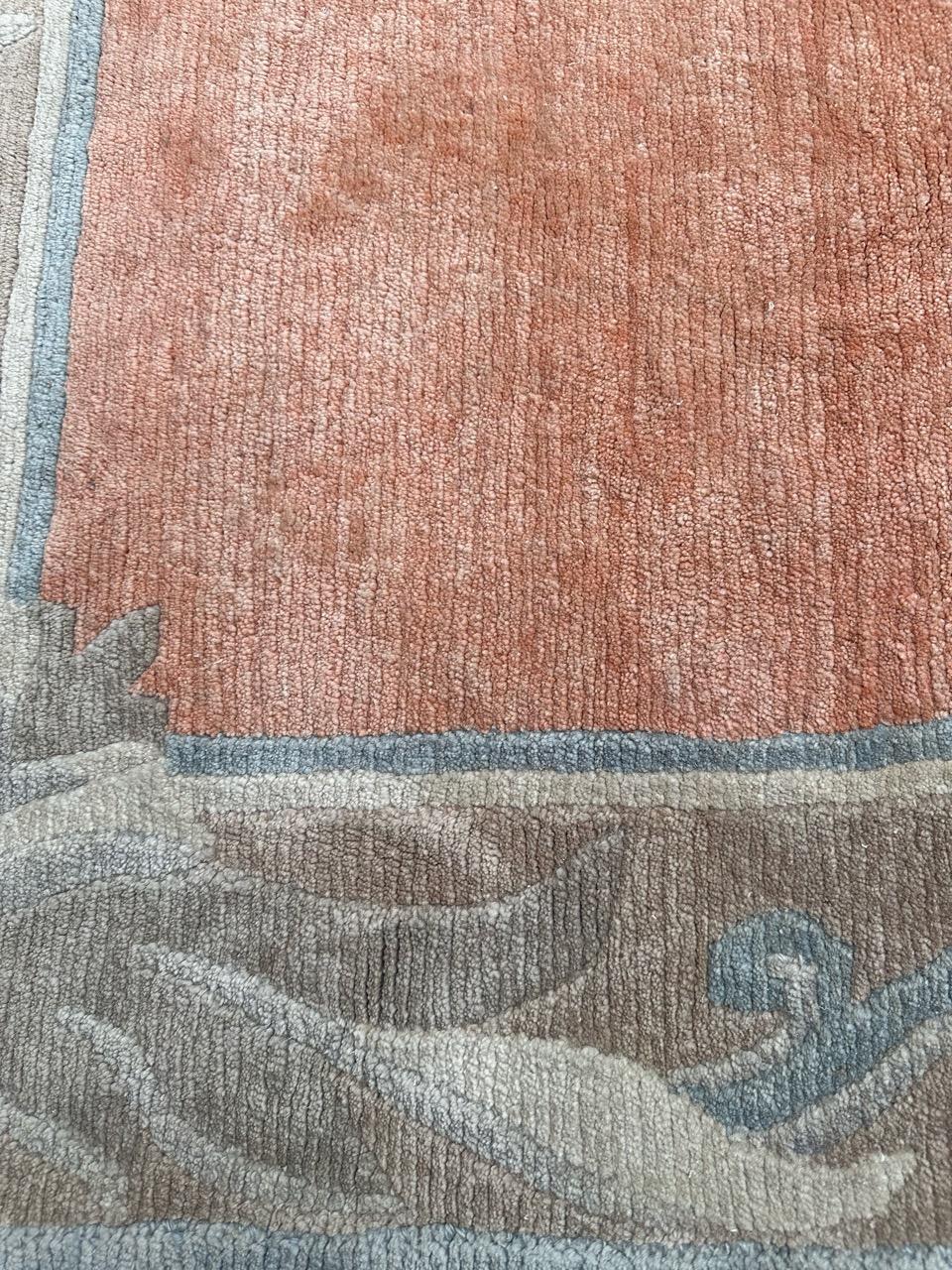 Bellissimo tappeto nepalese dal design moderno e vintage in vendita 5