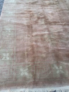 Nice vintage modern design Nepalese rug