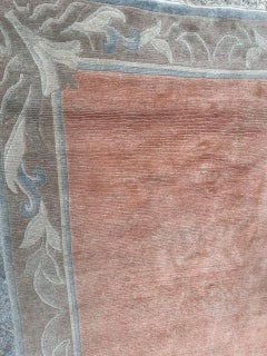 Nice vintage modern design Nepalese rug