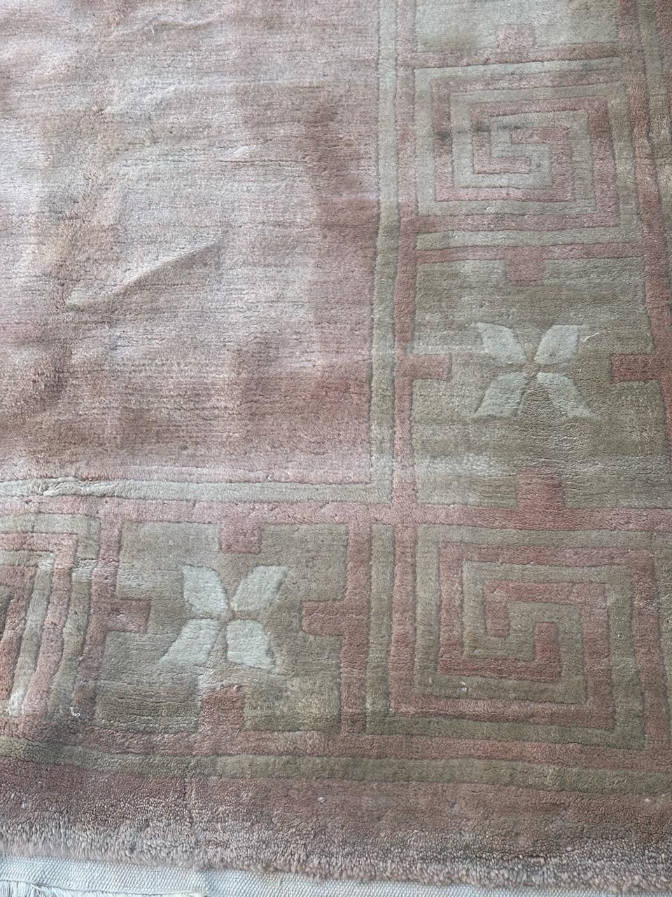 Nepalese Bellissimo tappeto nepalese dal design moderno e vintage in vendita
