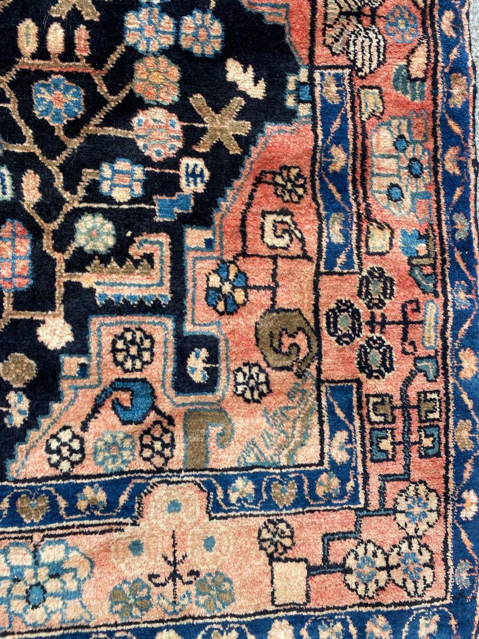 Hand-Knotted Nice Vintage Nahavand Rug