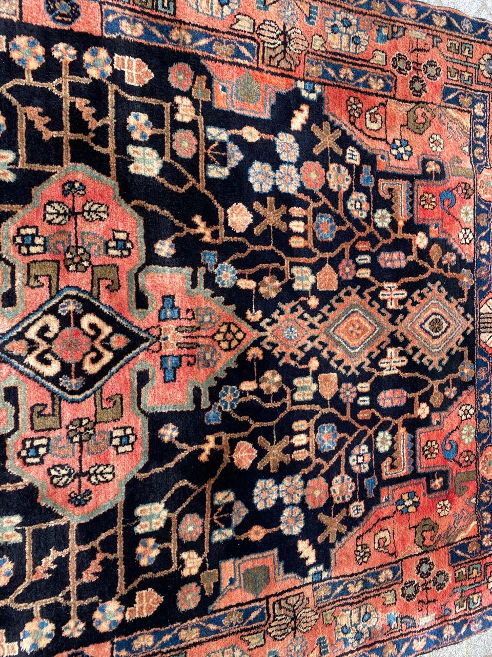 Nice Vintage Nahavand Rug In Good Condition In Saint Ouen, FR