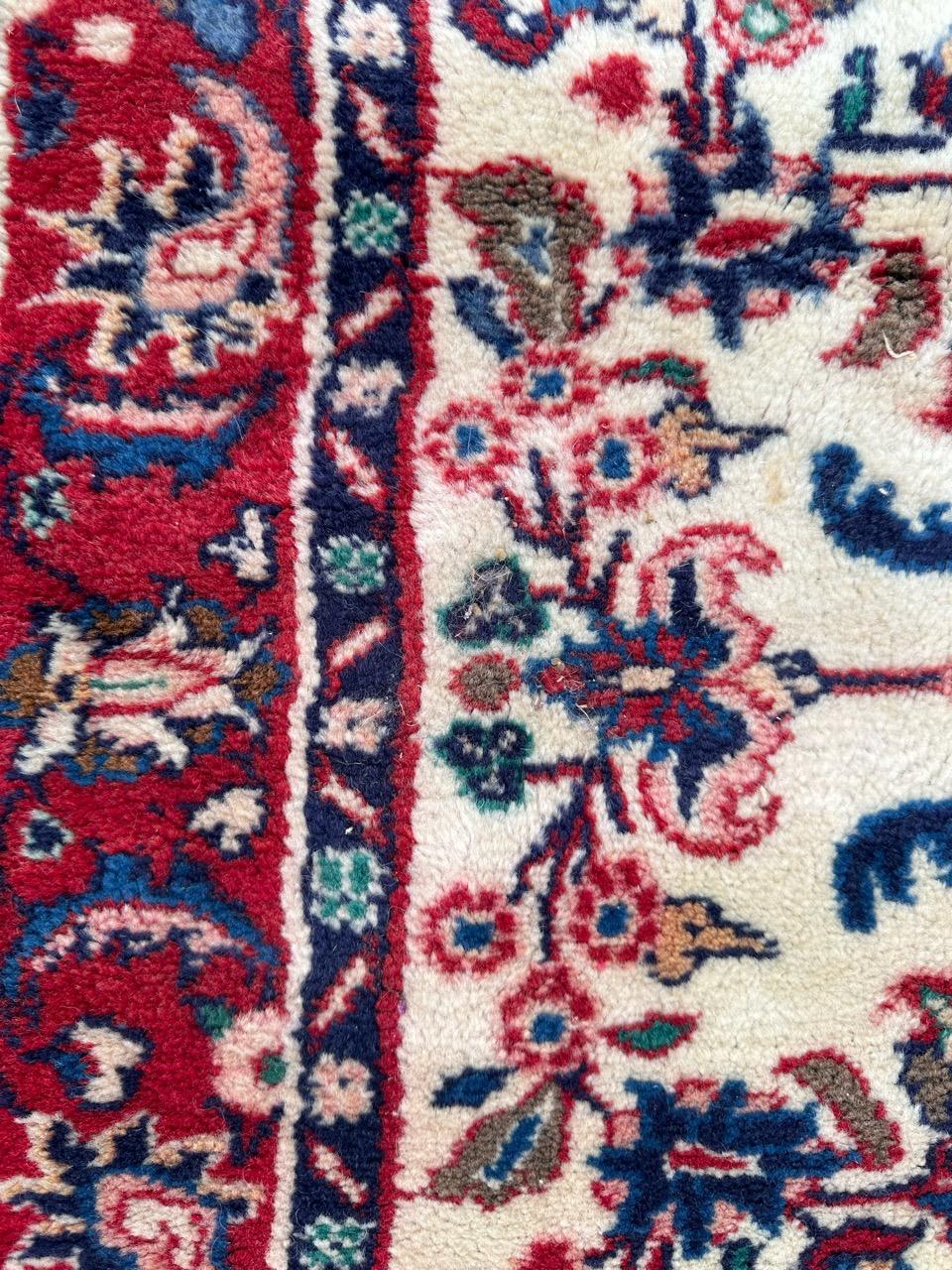 Bobyrug’s Nice vintage Najaf Abad rug  For Sale 4