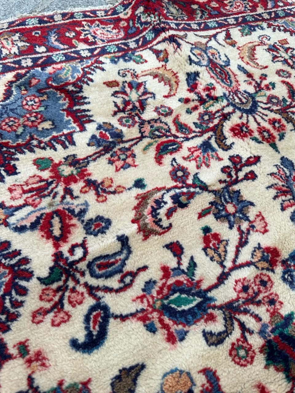 Bobyrug’s Nice vintage Najaf Abad rug  For Sale 5