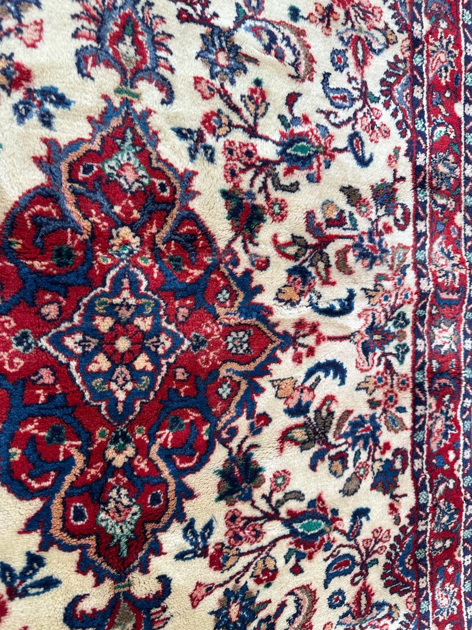 Bobyrug’s Nice vintage Najaf Abad rug  For Sale 9