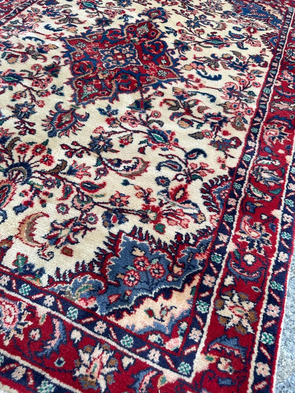 Bobyrug’s Nice vintage Najaf Abad rug  For Sale 10