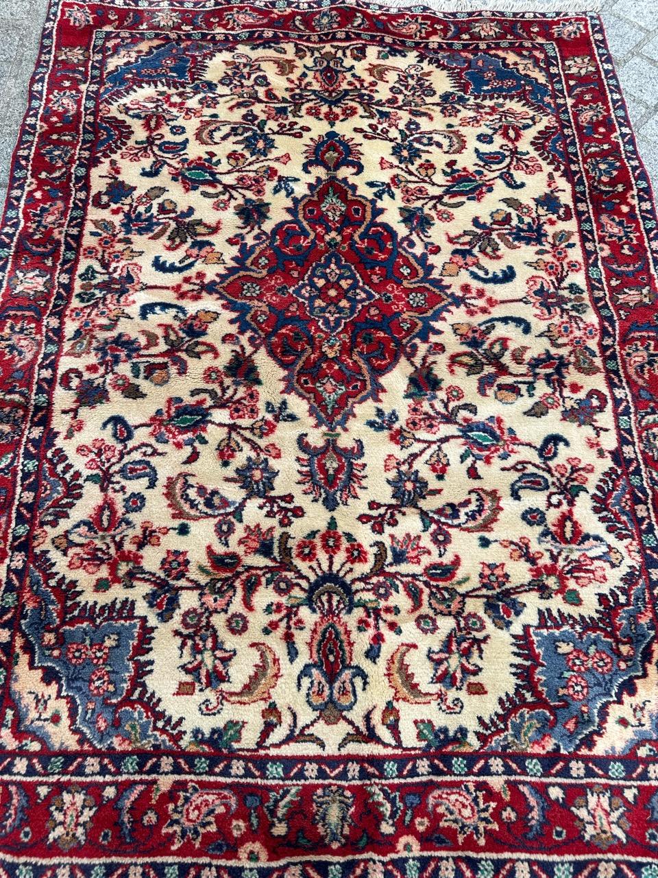 Kashan Bobyrug’s Nice vintage Najaf Abad rug  For Sale
