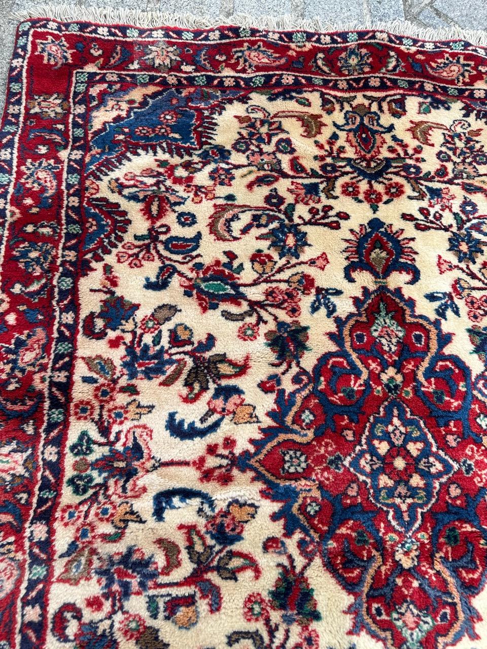 20th Century Bobyrug’s Nice vintage Najaf Abad rug  For Sale