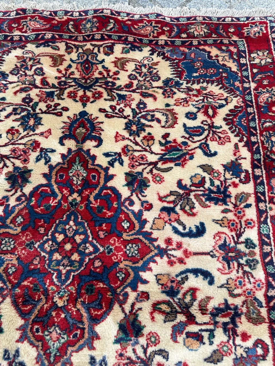 Wool Bobyrug’s Nice vintage Najaf Abad rug  For Sale