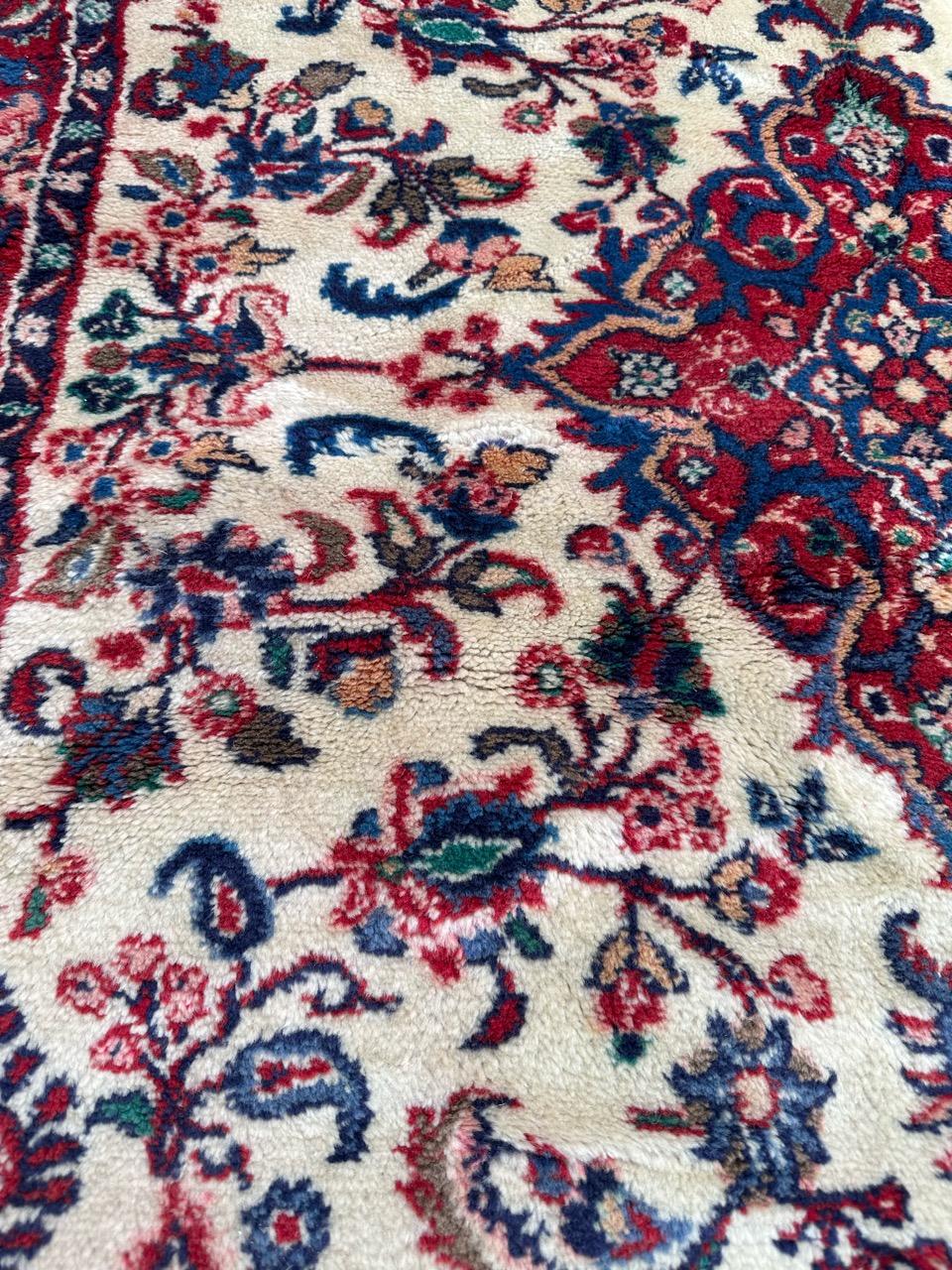 Bobyrug’s Nice vintage Najaf Abad rug  For Sale 1