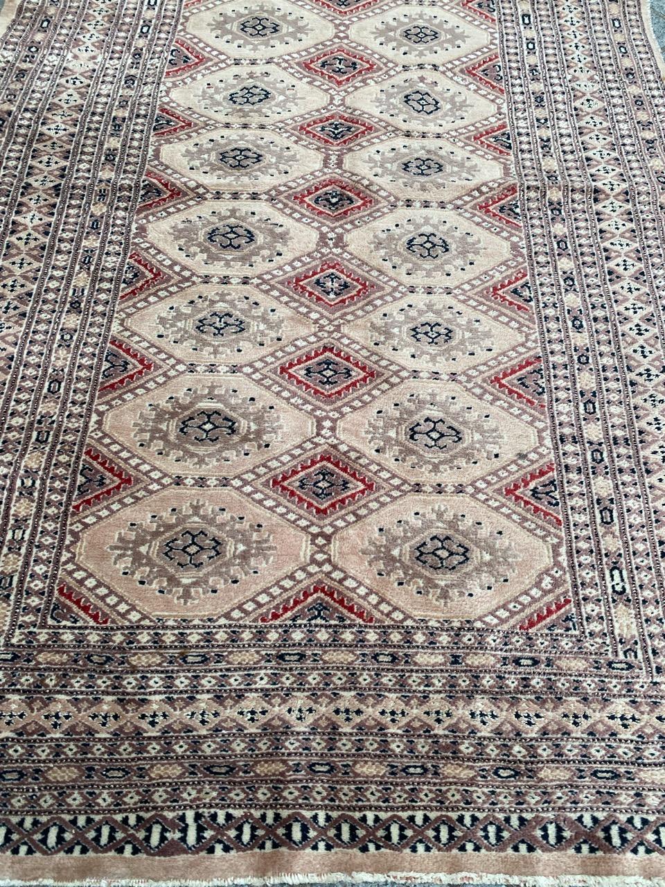 Tribal Bobyrug’s Nice Vintage Pakistani Rug For Sale