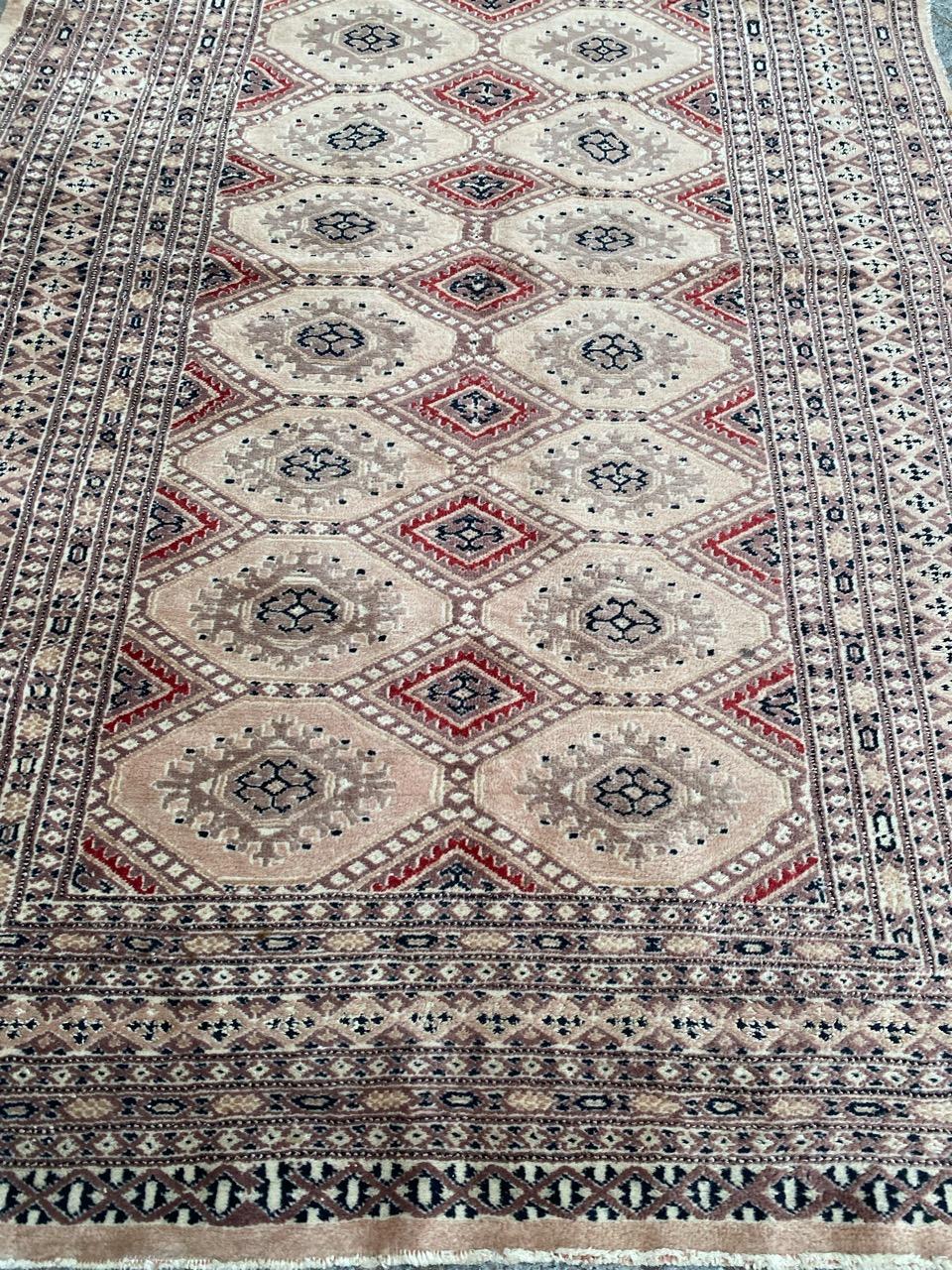 Tribal Bobyrug’s Nice Vintage Pakistani Rug For Sale