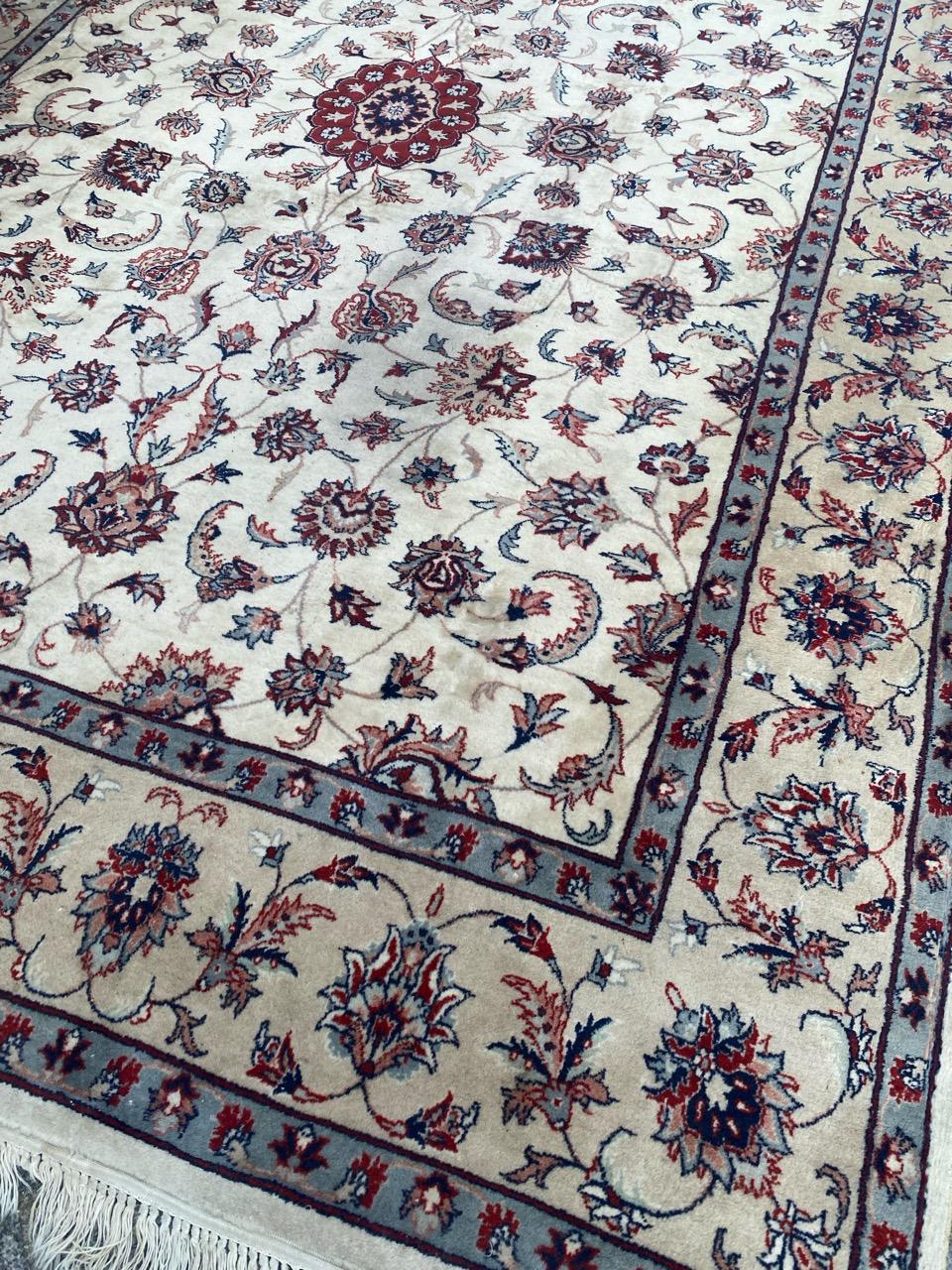 20th Century Bobyrug’s wonderful Vintage fine Punjab tabriz style Rug For Sale