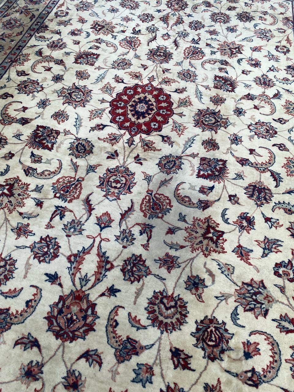 Cotton Bobyrug’s wonderful Vintage fine Punjab tabriz style Rug For Sale