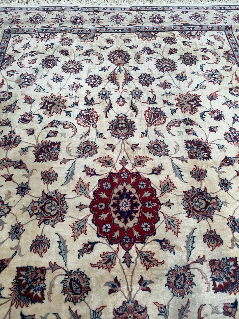 Bobyrug’s wonderful Vintage fine Punjab tabriz style Rug For Sale 1