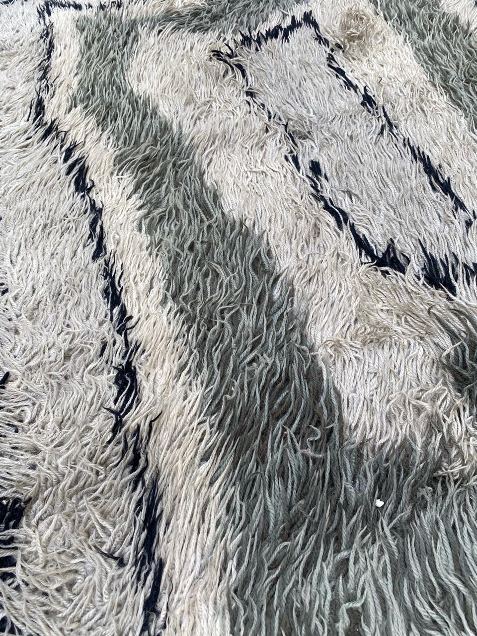 Laine Magnifique tapis scandinave vintage des années 70 en vente