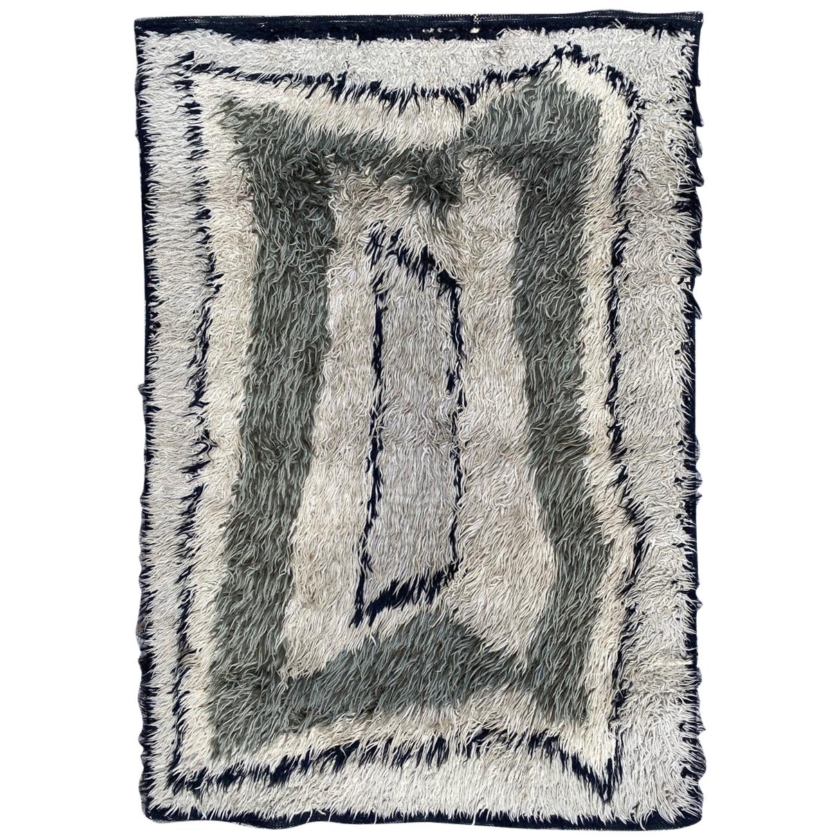 Magnifique tapis scandinave vintage des années 70 en vente