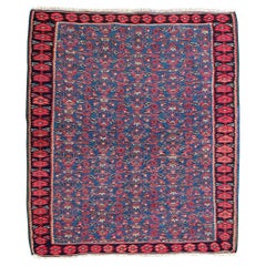 Flacher Senneh-Kelim-Teppich im Vintage-Stil
