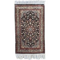 Bobyrug’s Nice Vintage Silk Indian Rug