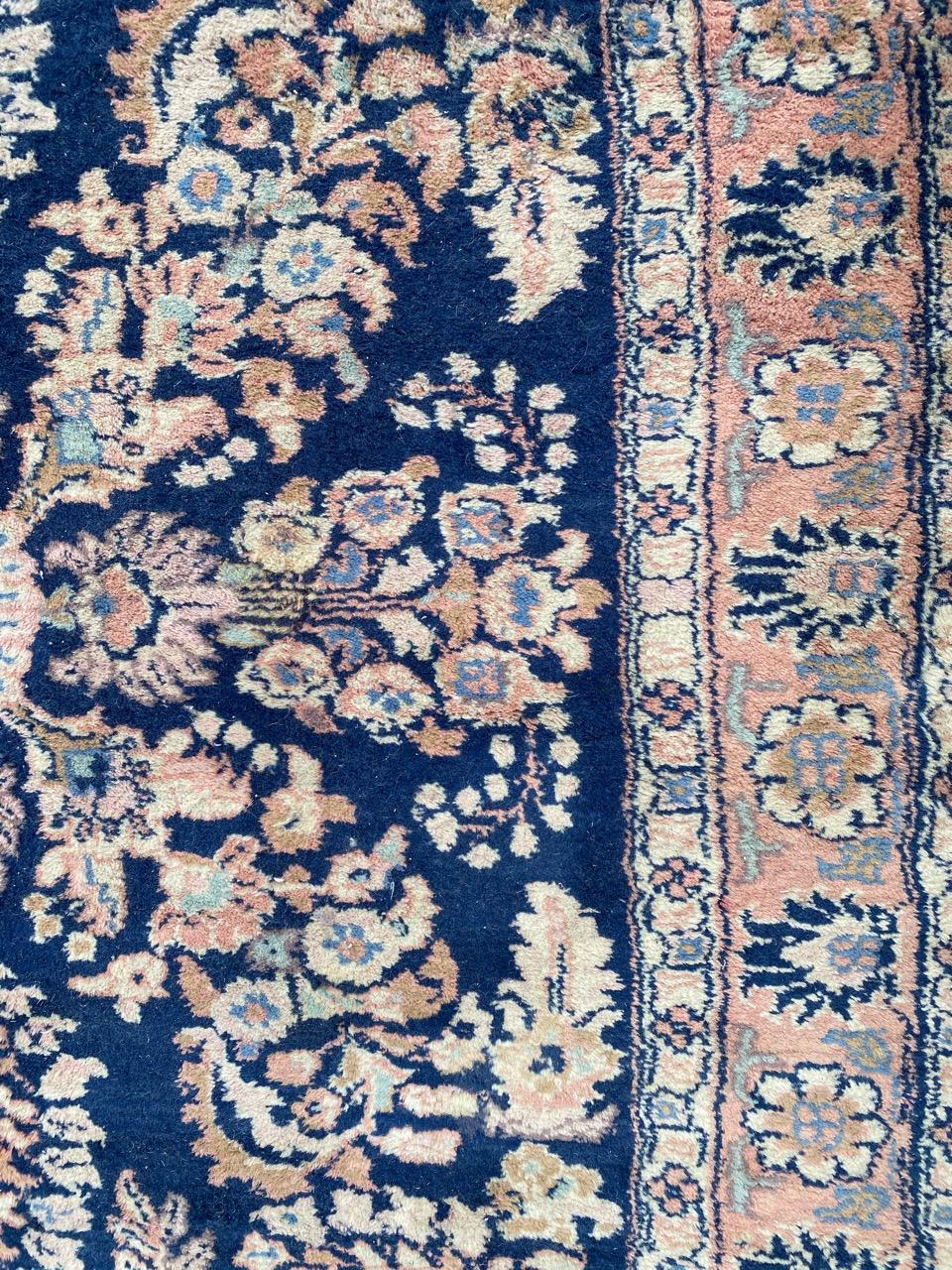 Wool Nice Vintage Sinkiang Persian Design Rug For Sale