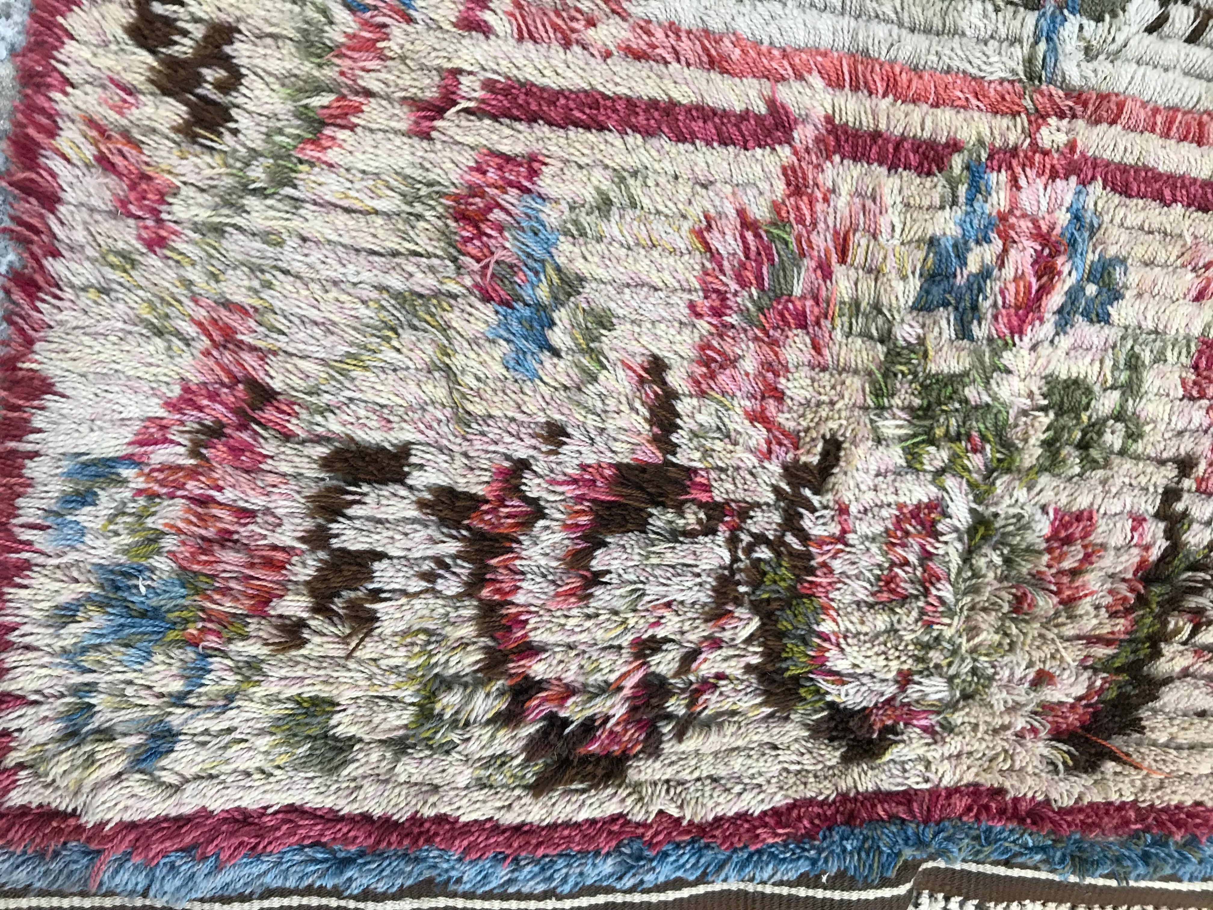 Nice Vintage Swedish Tapestry Design Runner 4