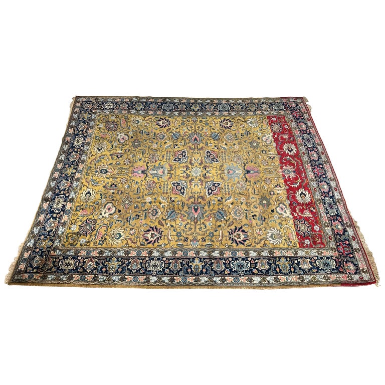 Nice Vintage Tabriz Large Rug For Sale at 1stDibs