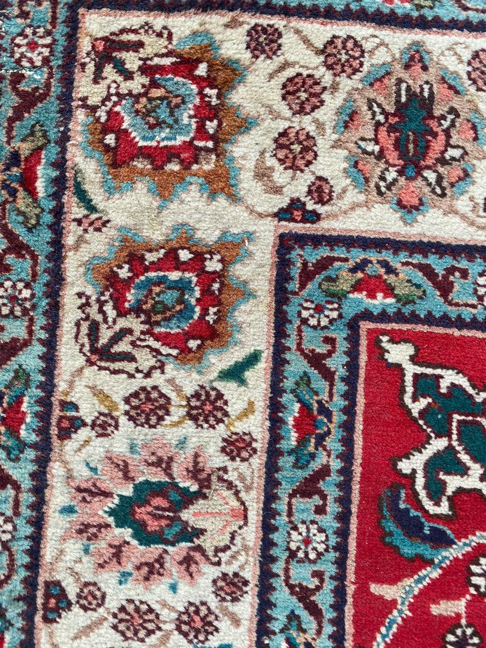 Bobyrug’s Nice Vintage Tabriz Rug For Sale 4