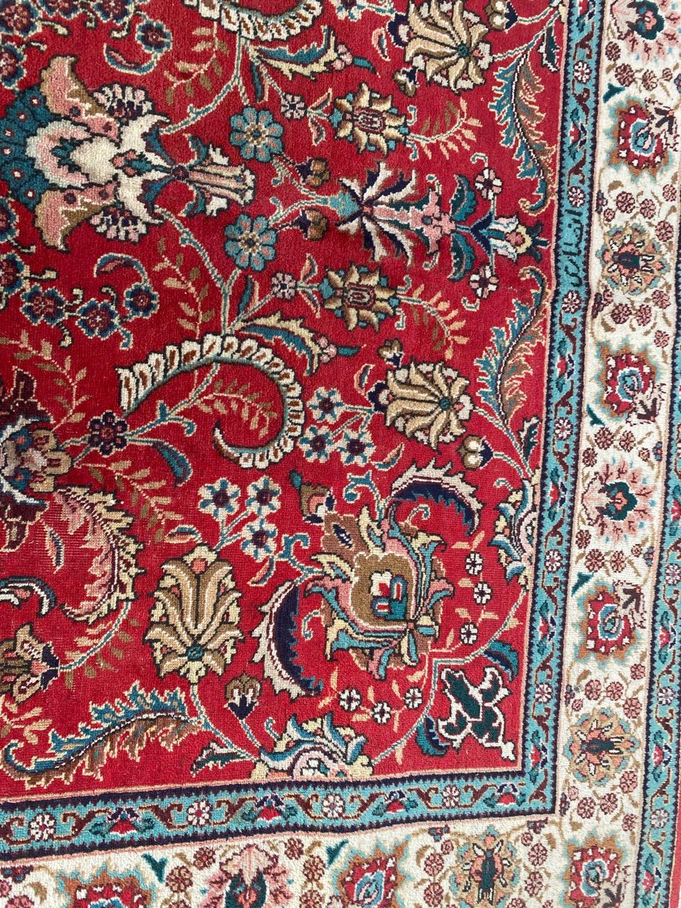 Bobyrug's Nice Vintage Tabriz Teppich im Angebot 7
