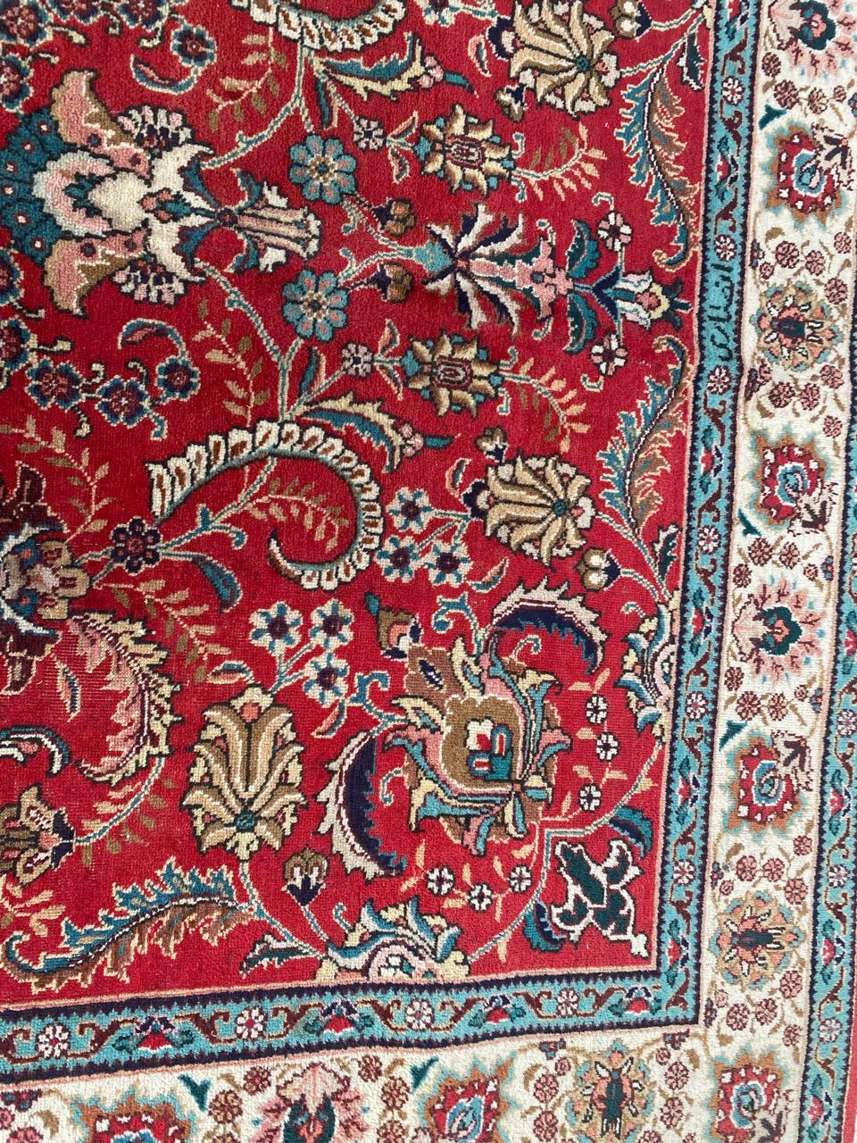 Bobyrug’s Nice Vintage Tabriz Rug For Sale 7