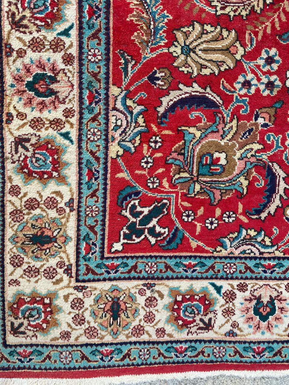 Bobyrug's Nice Vintage Tabriz Teppich im Angebot 10