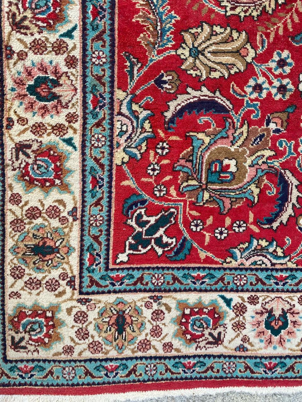 Bobyrug’s Nice Vintage Tabriz Rug For Sale 10