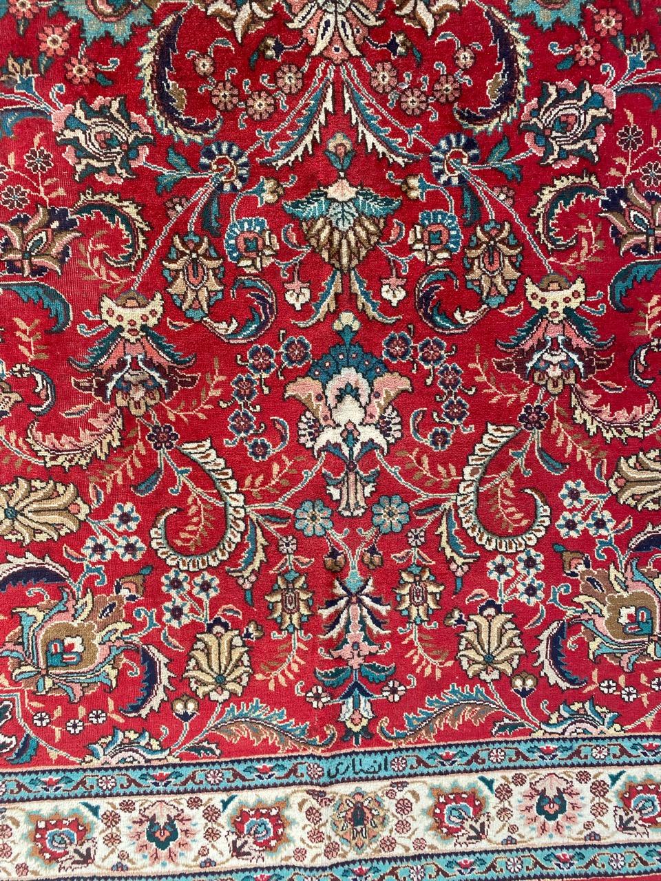 Asian Bobyrug’s Nice Vintage Tabriz Rug For Sale