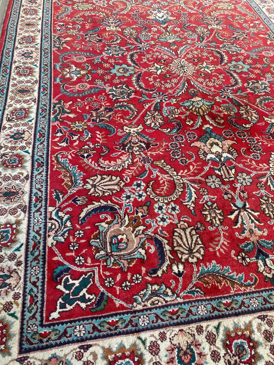 Bobyrug’s Nice Vintage Tabriz Rug For Sale 1