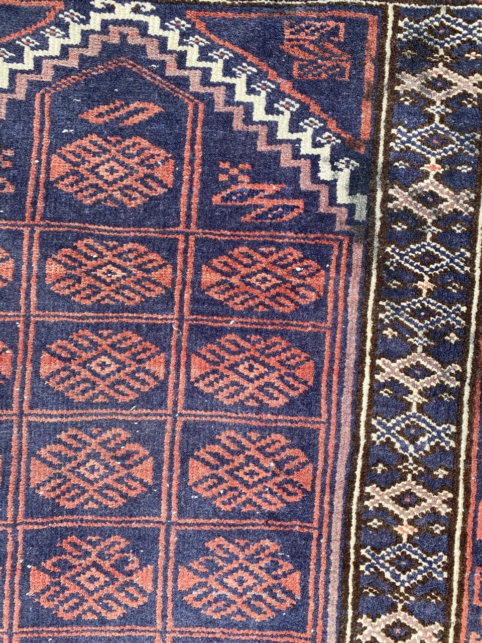 Nice Vintage Tribal Baluch Afghan Rug For Sale 4