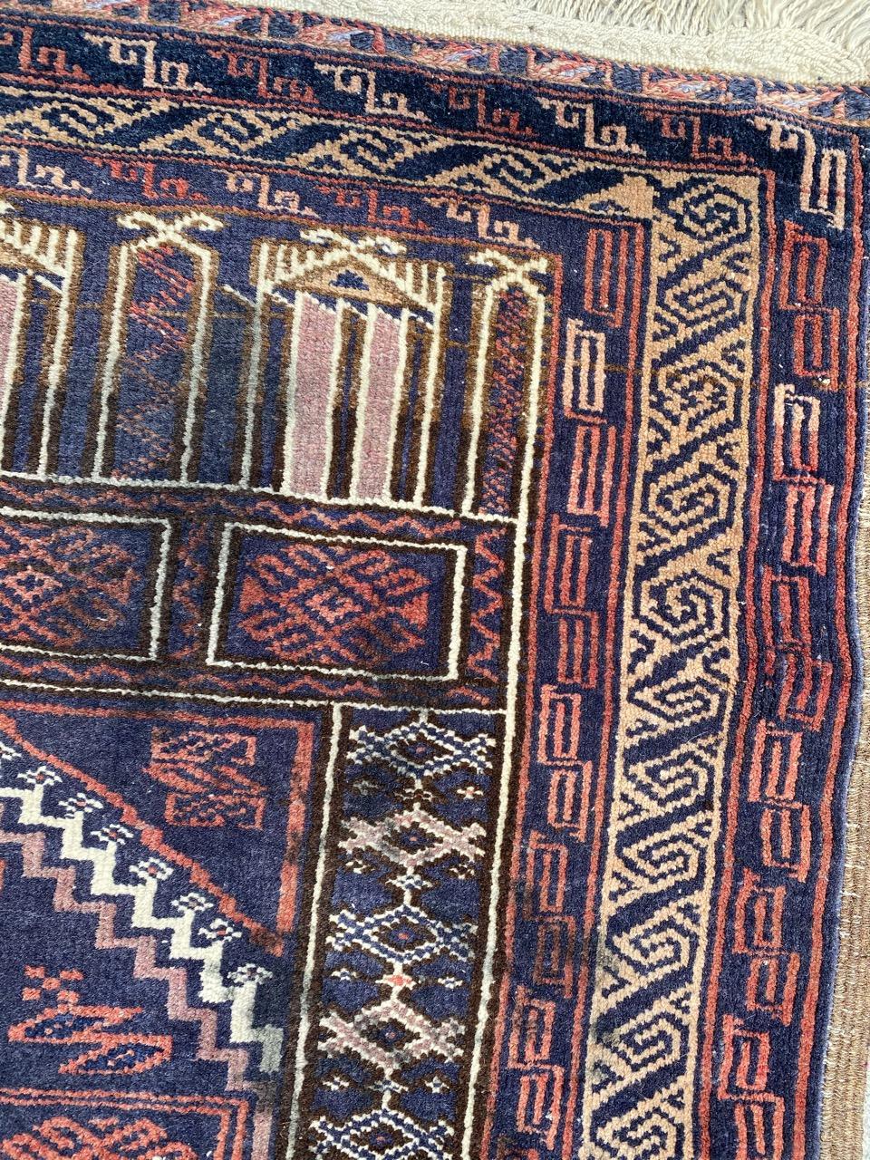 Nice Vintage Tribal Baluch Afghan Rug For Sale 5