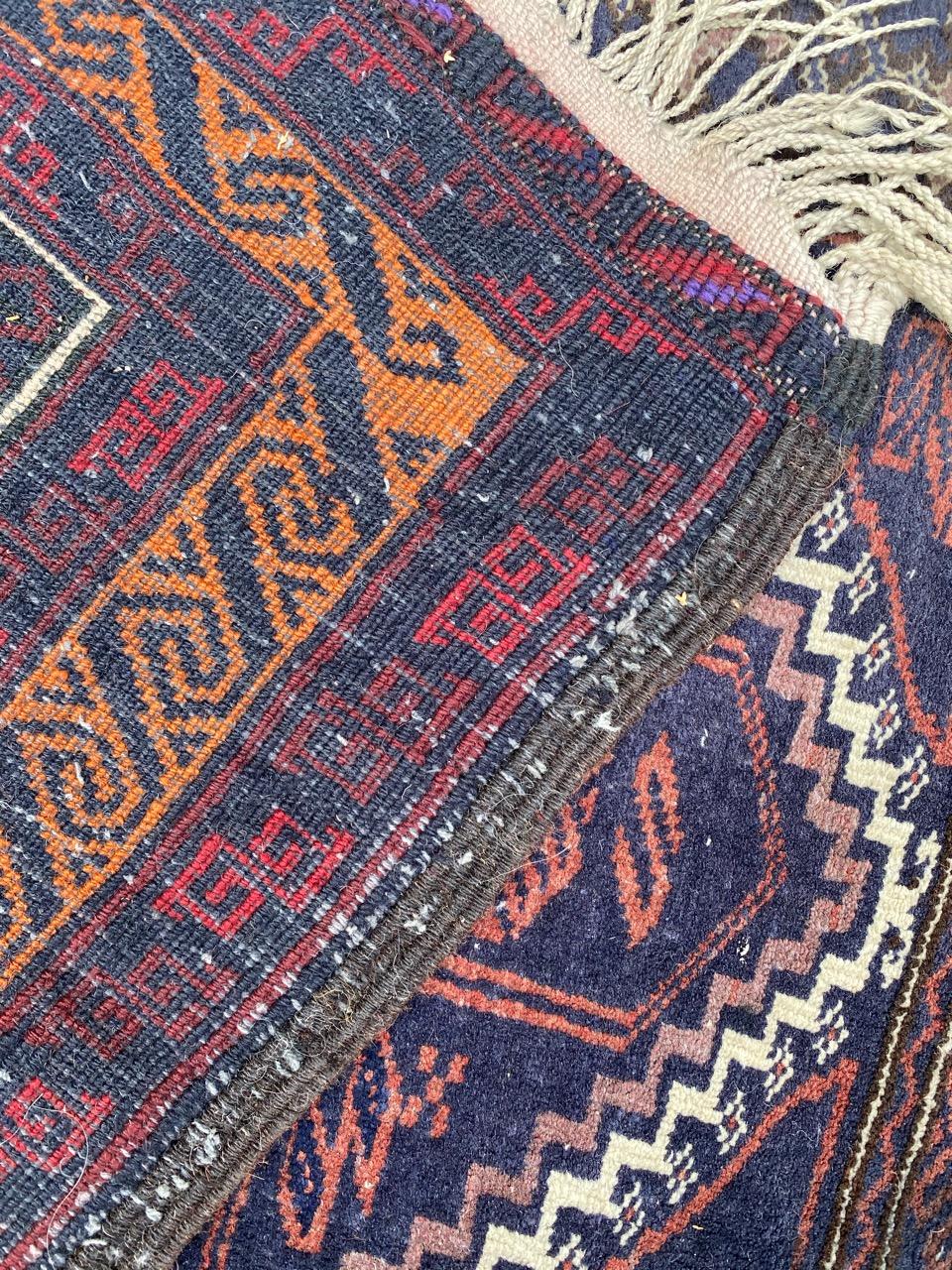 Nice Vintage Tribal Baluch Afghan Rug For Sale 6