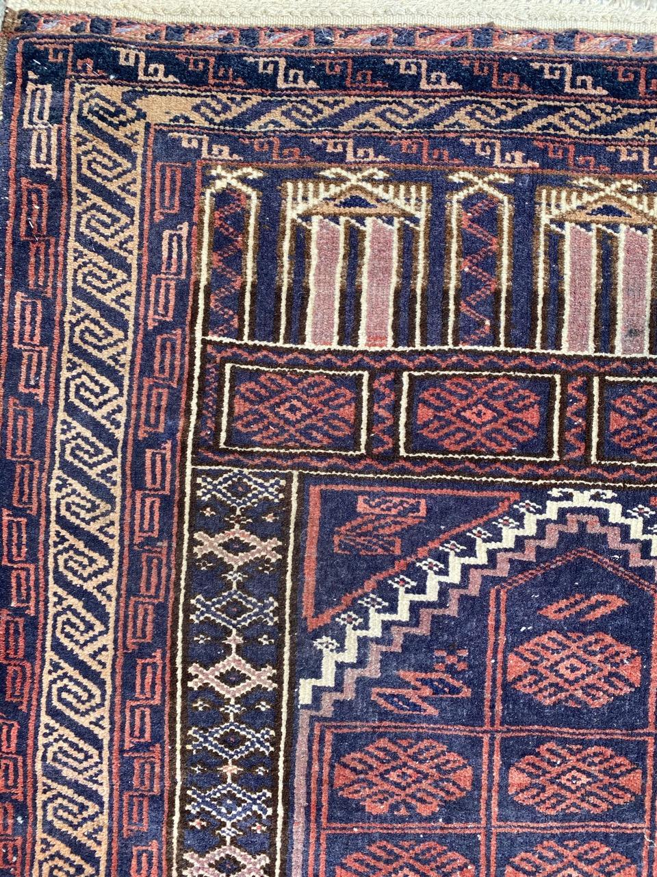 Schöner afghanischer Vintage Stammes-Baluch-Teppich (Stammeskunst)