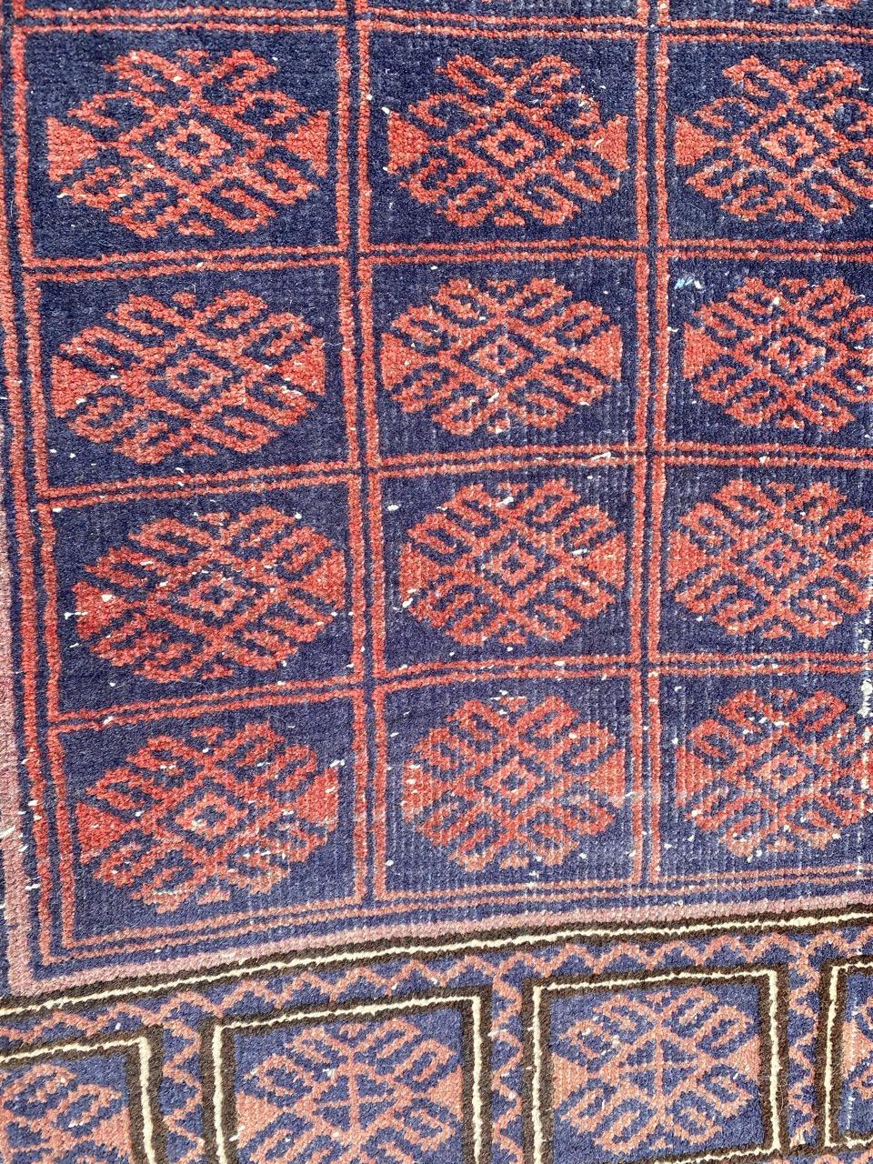 Nice Vintage Tribal Baluch Afghan Rug For Sale 2