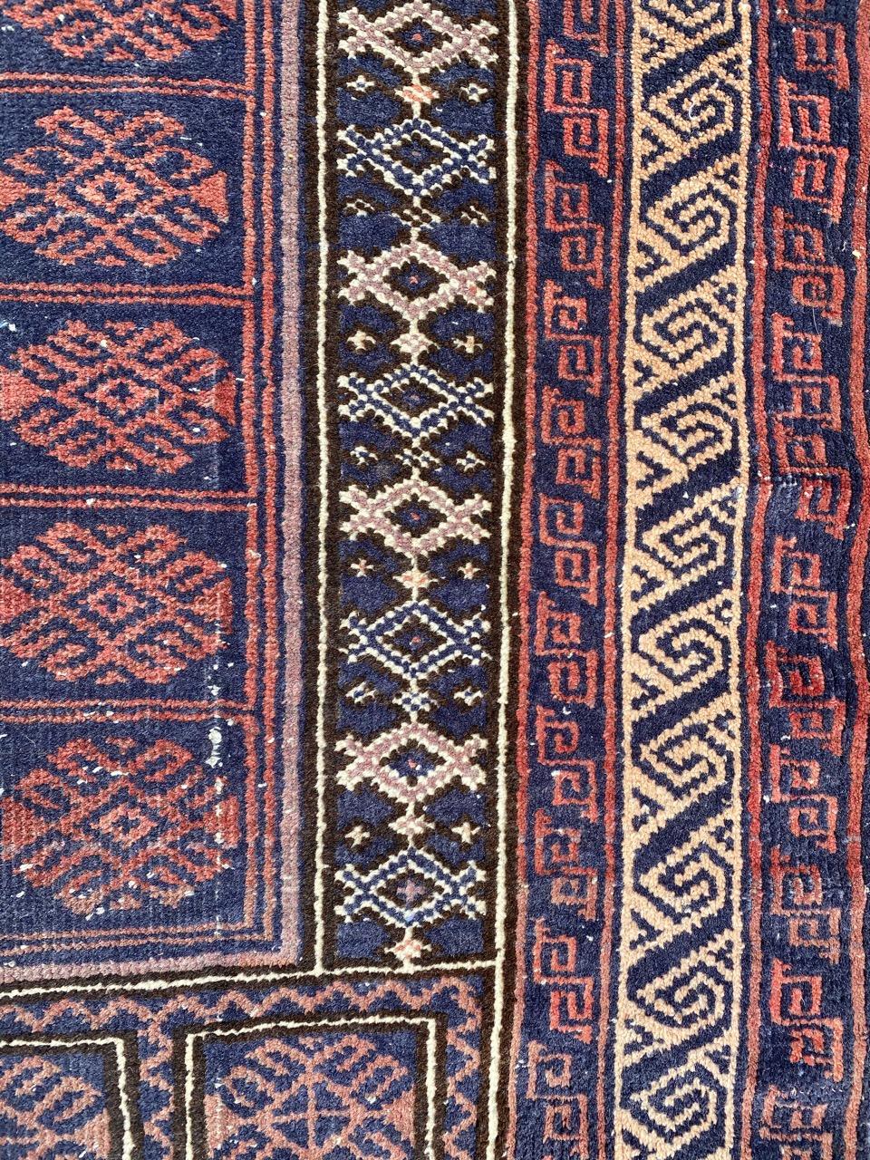 Nice Vintage Tribal Baluch Afghan Rug 3
