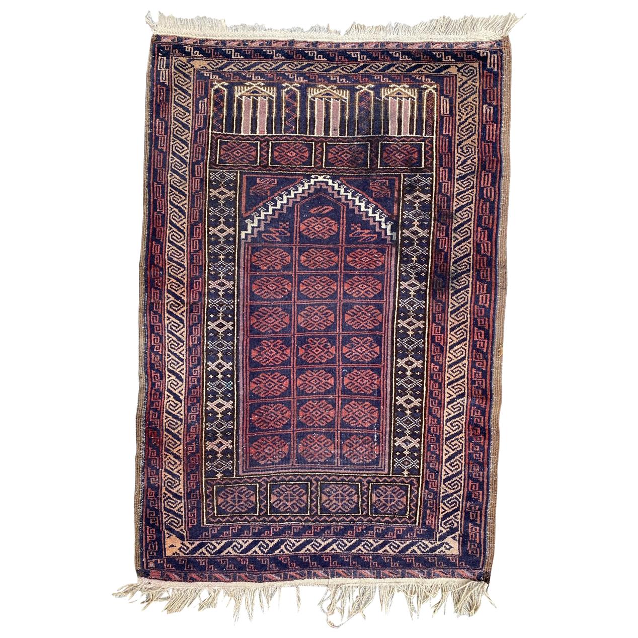 Nice Vintage Tribal Baluch Afghan Rug For Sale