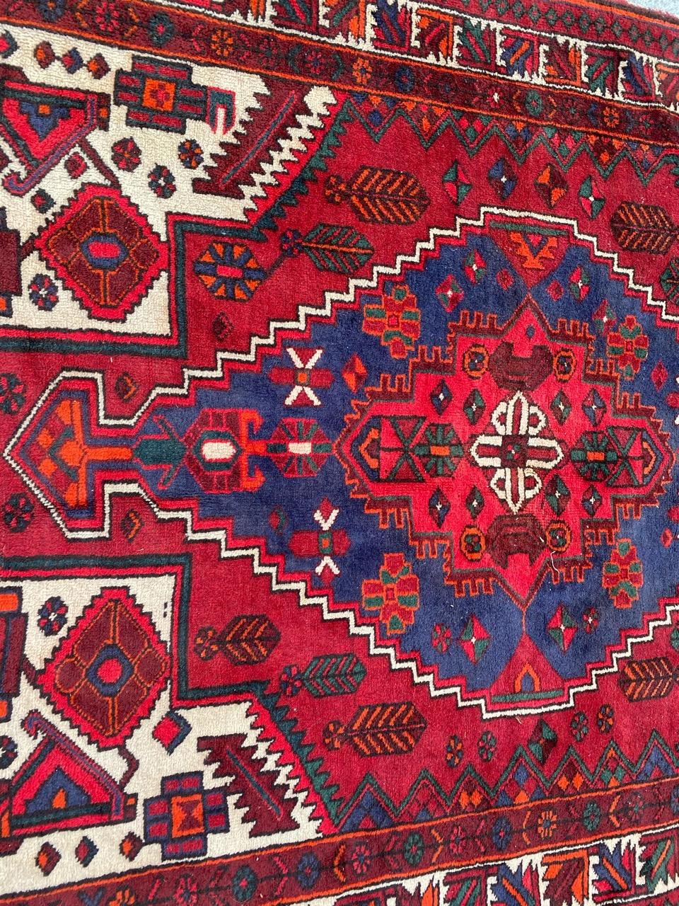 Nice Vintage Tribal Hamadan Rug For Sale 6
