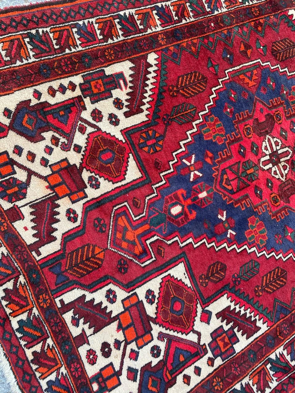 Vintage-Teppich mit Stammesmotiven, Hamadan im Angebot 8