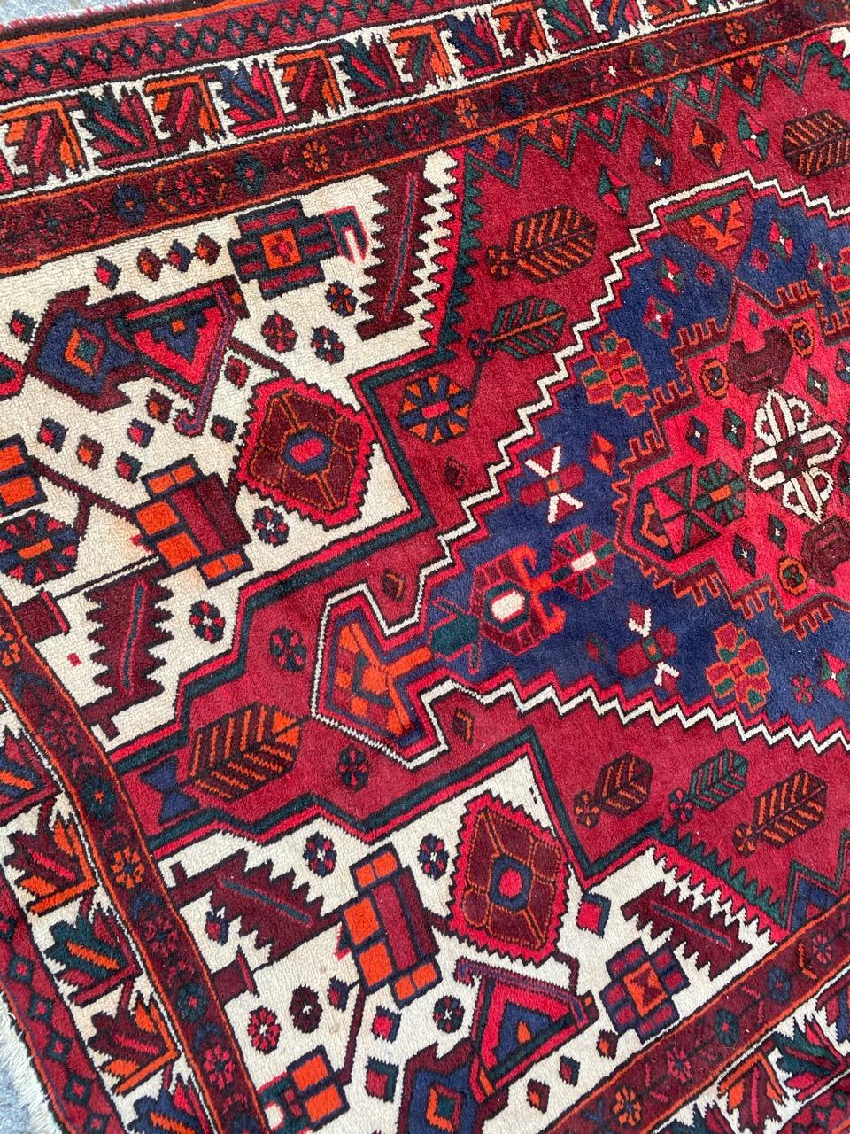 Nice Vintage Tribal Hamadan Rug For Sale 8