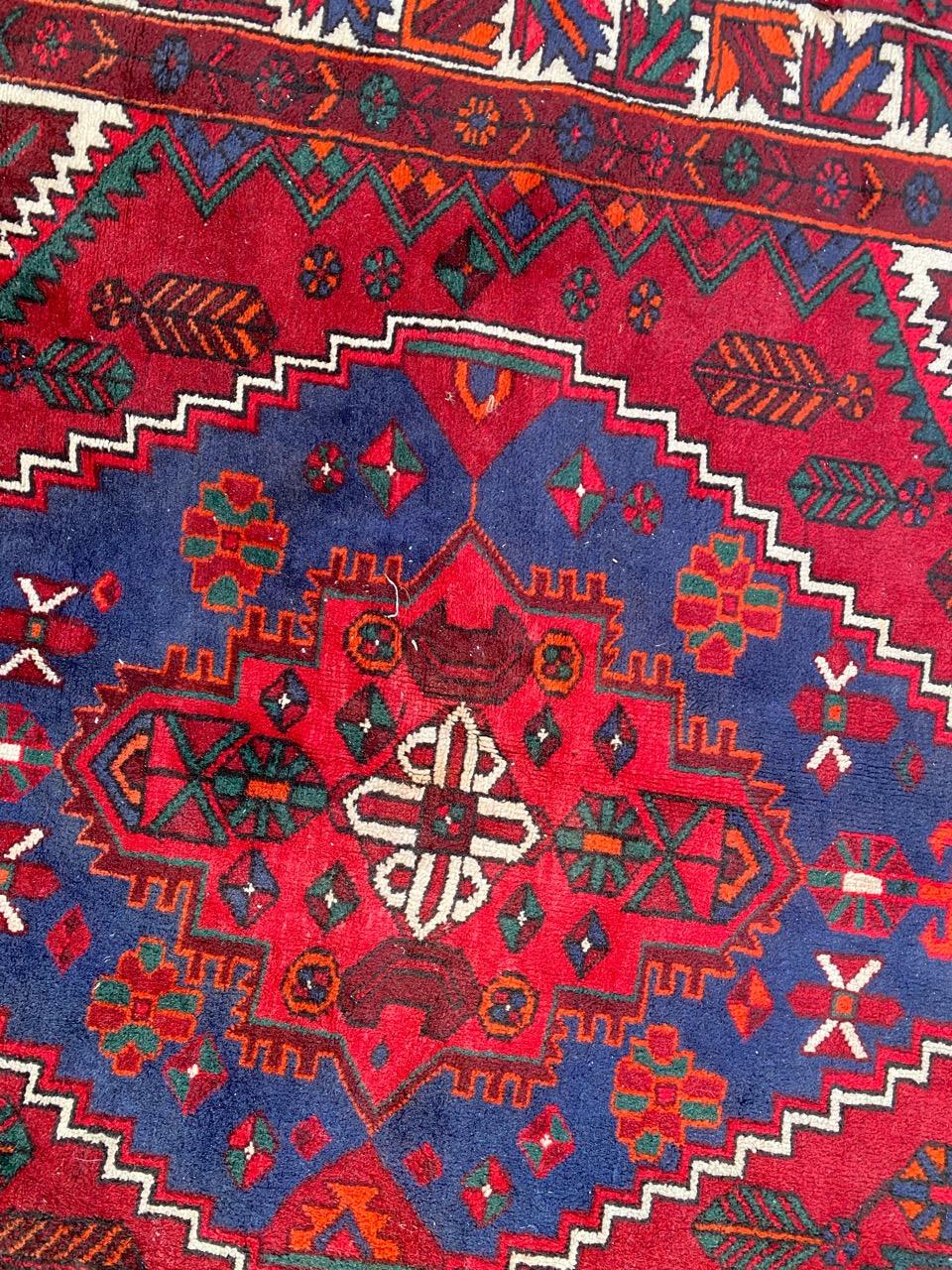 Vintage-Teppich mit Stammesmotiven, Hamadan im Angebot 10