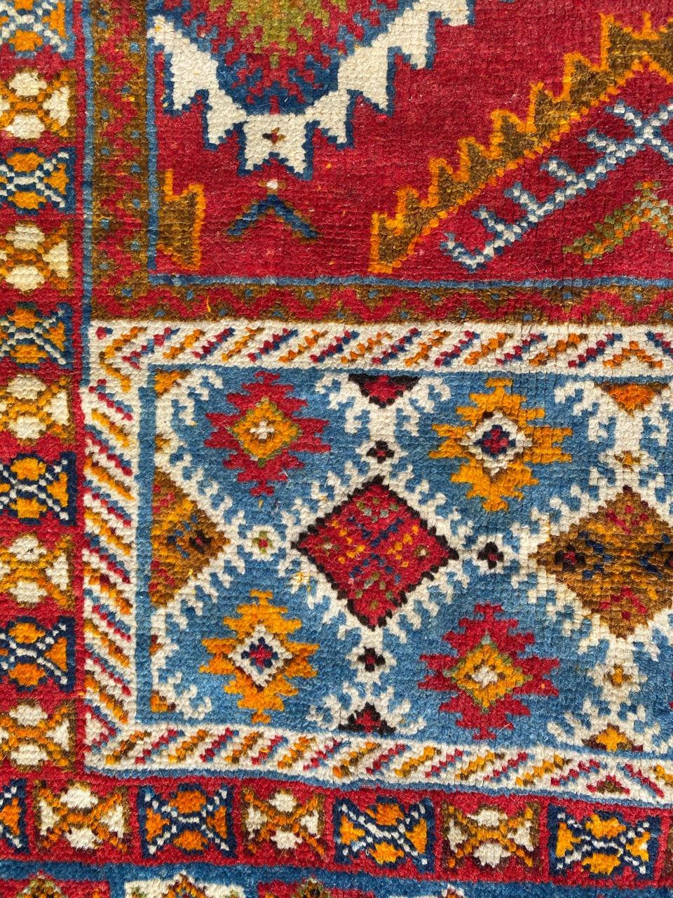 Hand-Knotted Nice Vintage Tribal Moroccan Rug