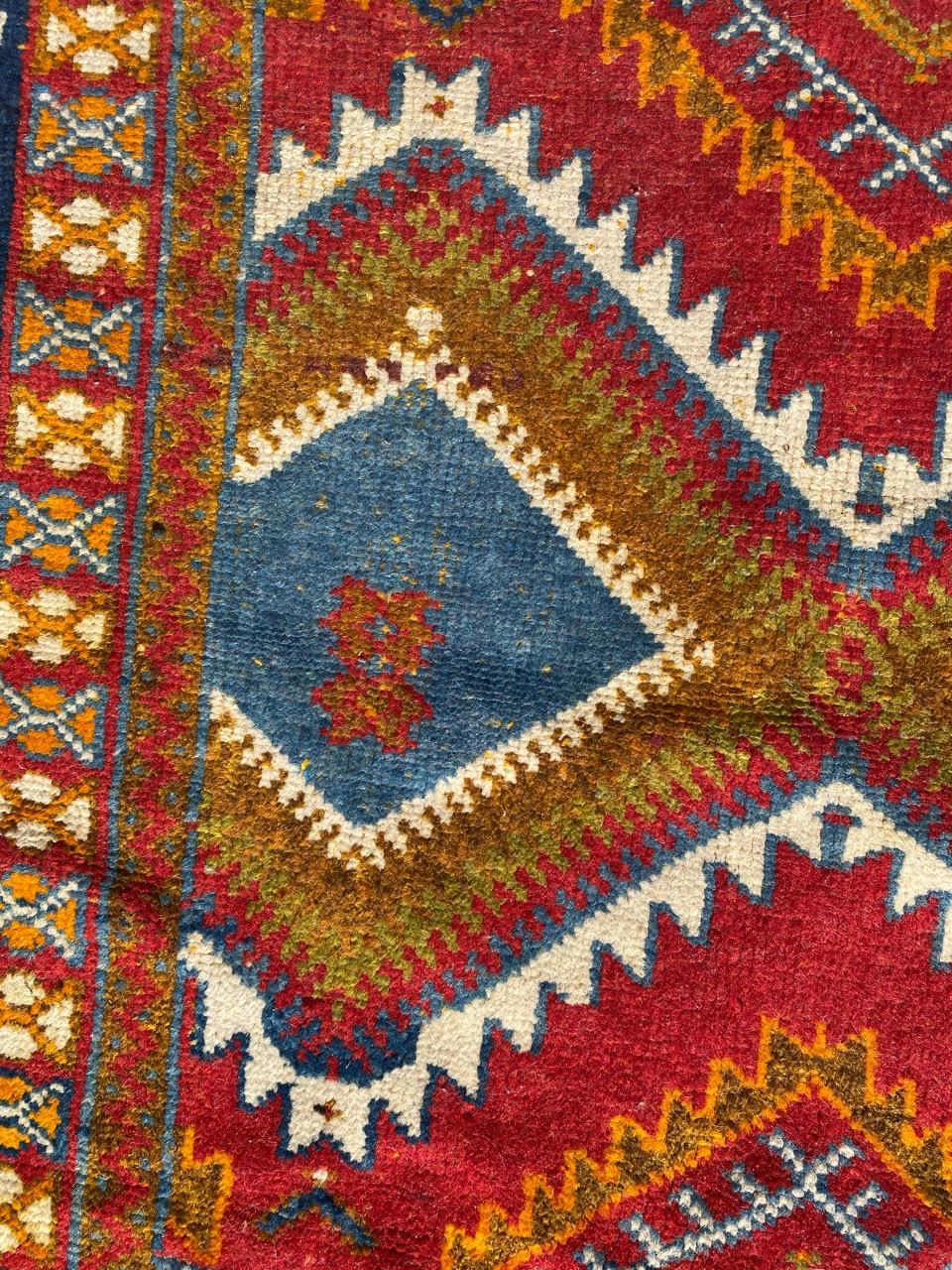 Nice Vintage Tribal Moroccan Rug In Good Condition In Saint Ouen, FR