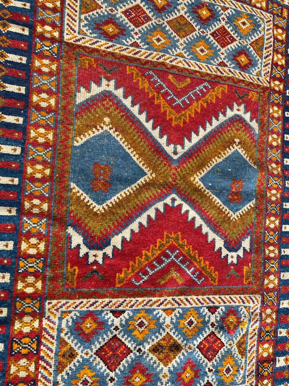 Wool Nice Vintage Tribal Moroccan Rug